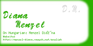 diana menzel business card